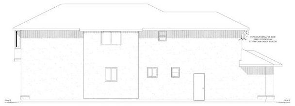 Left Elevation for House Plan #101730