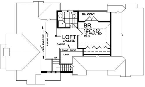 Second Floor Plan for House Plan #260051