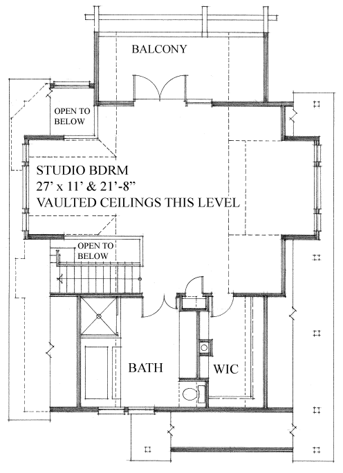 Second Floor Plan for House Plan #264091