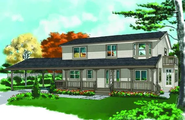 Full Rendering for House Plan #265122