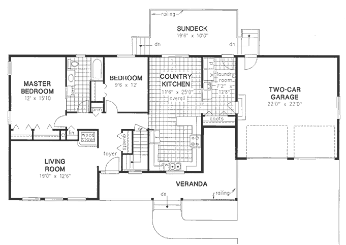 Main Floor Plan for House Plan #138219