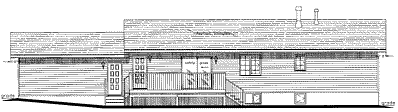 Rear Elevation for House Plan #138219