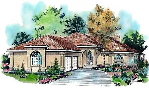 Full Rendering for House Plan #133319