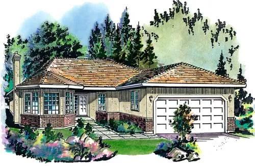 Full Rendering for House Plan #131519