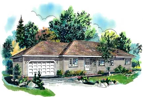 Full Rendering for House Plan #136519