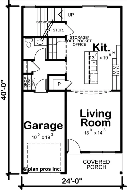 Main Floor Plan for House Plan #158151