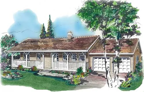 Full Rendering for House Plan #130619