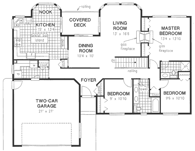 Main Floor Plan for House Plan #133619