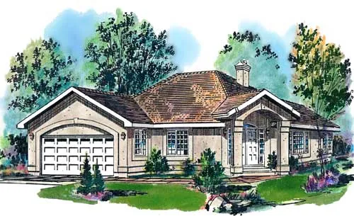 Full Rendering for House Plan #134619