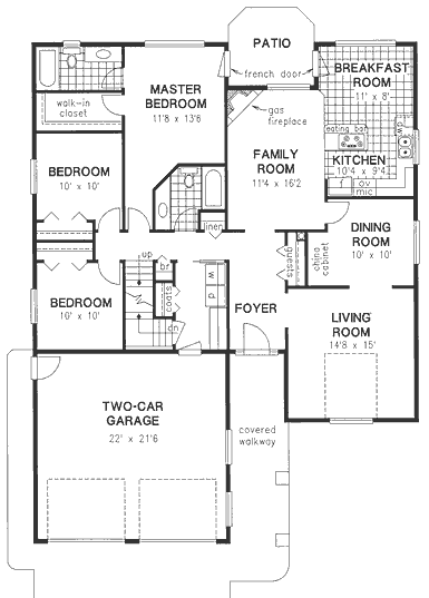 Main Floor Plan for House Plan #138619