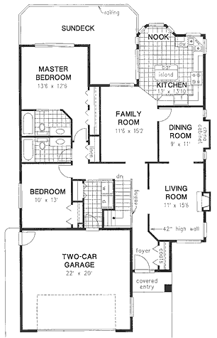 Main Floor Plan for House Plan #139619