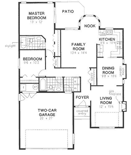 Main Floor Plan for House Plan #138719