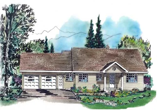 Full Rendering for House Plan #132029