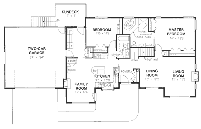 Main Floor Plan for House Plan #139029