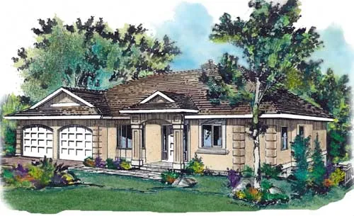 Full Rendering for House Plan #131129
