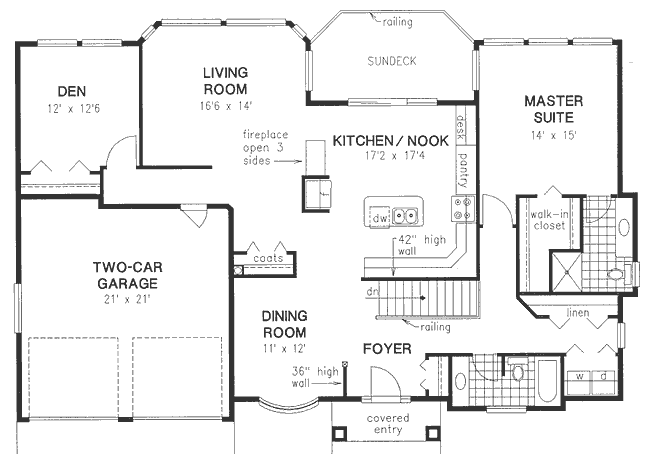 Main Floor Plan for House Plan #131129