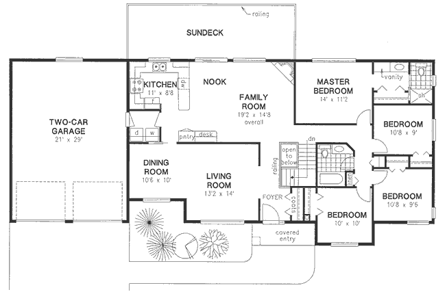 Main Floor Plan for House Plan #135329