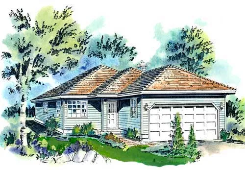 Full Rendering for House Plan #138329