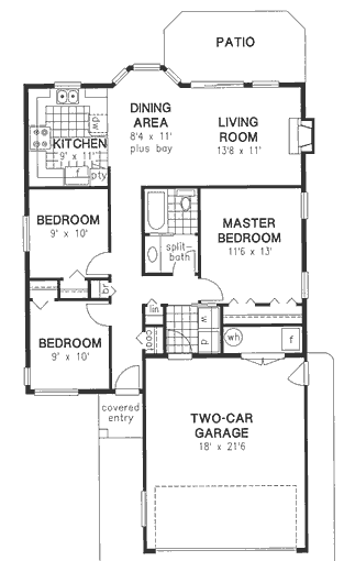 Main Floor Plan for House Plan #138329