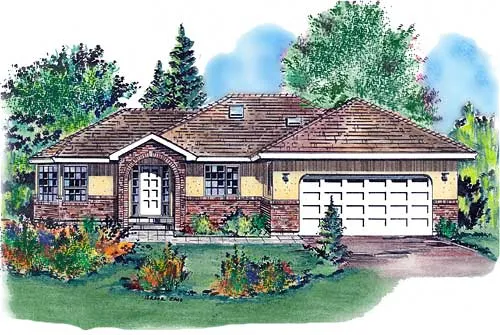 Full Rendering for House Plan #135429