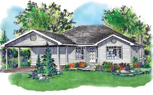 Full Rendering for House Plan #139429