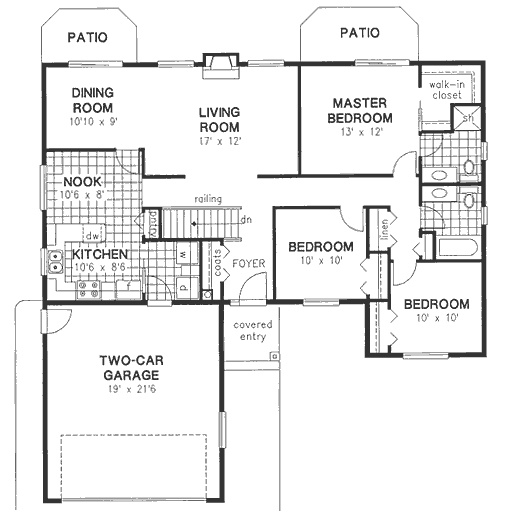 Main Floor Plan for House Plan #138629