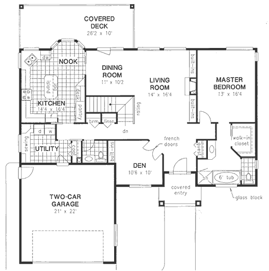 Main Floor Plan for House Plan #134039