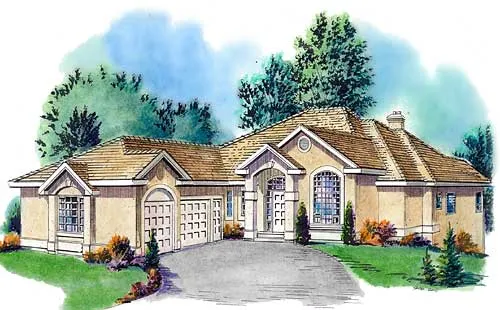 Full Rendering for House Plan #139039