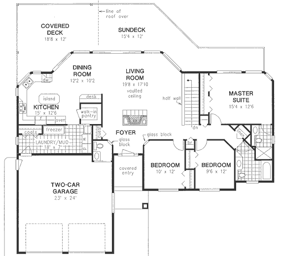 Main Floor Plan for House Plan #134139