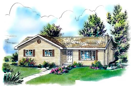 Full Rendering for House Plan #135139