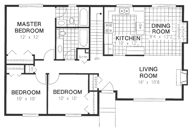 Main Floor Plan for House Plan #135139