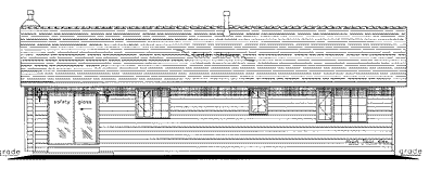 Rear Elevation for House Plan #135139