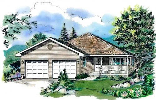 Full Rendering for House Plan #135239