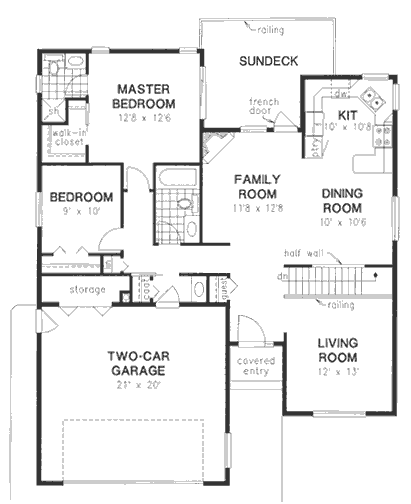 Main Floor Plan for House Plan #139239