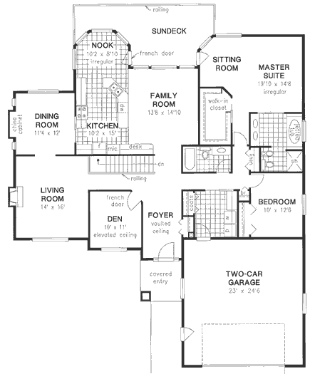 Main Floor Plan for House Plan #138339