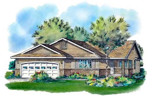 Full Rendering for House Plan #131059