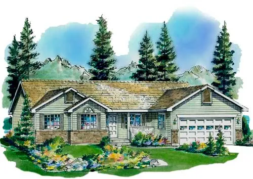Full Rendering for House Plan #130159