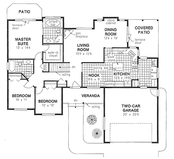 Main Floor Plan for House Plan #130159