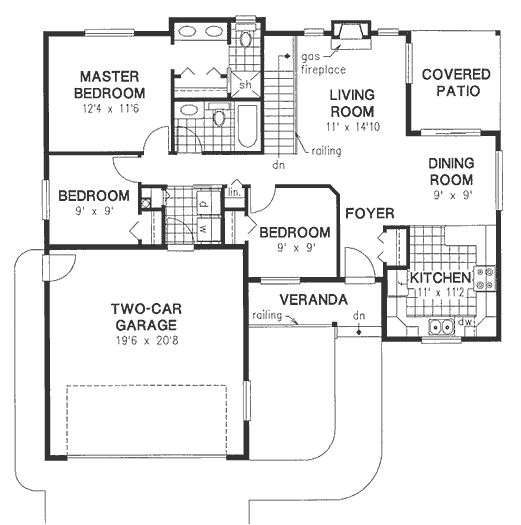 Main Floor Plan for House Plan #137259