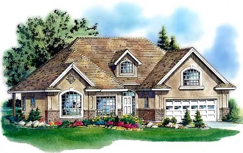 Full Rendering for House Plan #134359