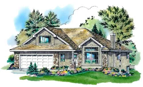 Full Rendering for House Plan #136359