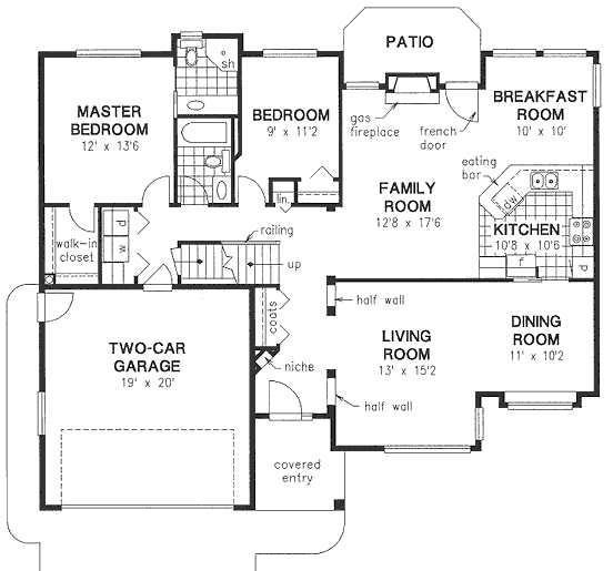 Main Floor Plan for House Plan #138359