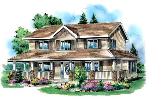Full Rendering for House Plan #133044