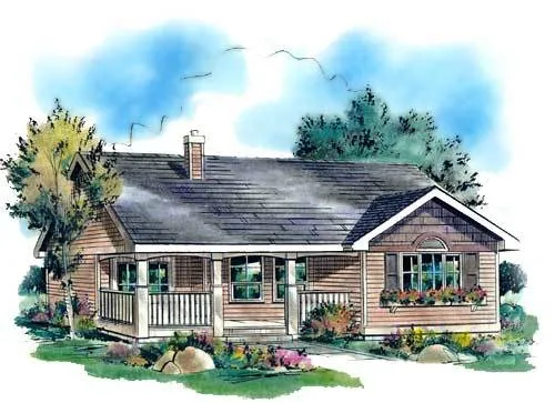Full Rendering for House Plan #137244