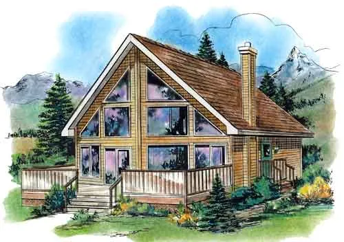 Full Rendering for House Plan #131054