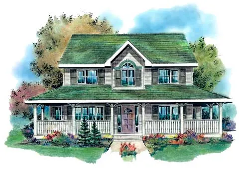 Full Rendering for House Plan #131144