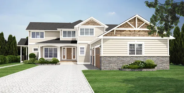 Full Rendering for House Plan #195144