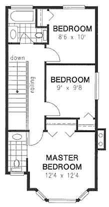 Second Floor Plan for House Plan #138344