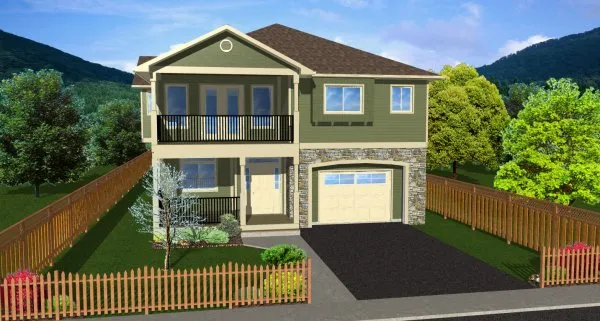 Full Rendering for House Plan #195107