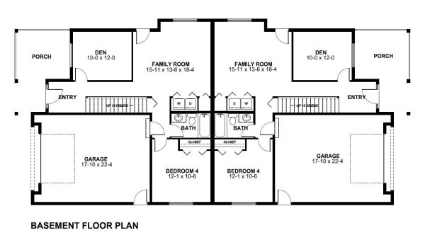 Basement Plan for House Plan #195107